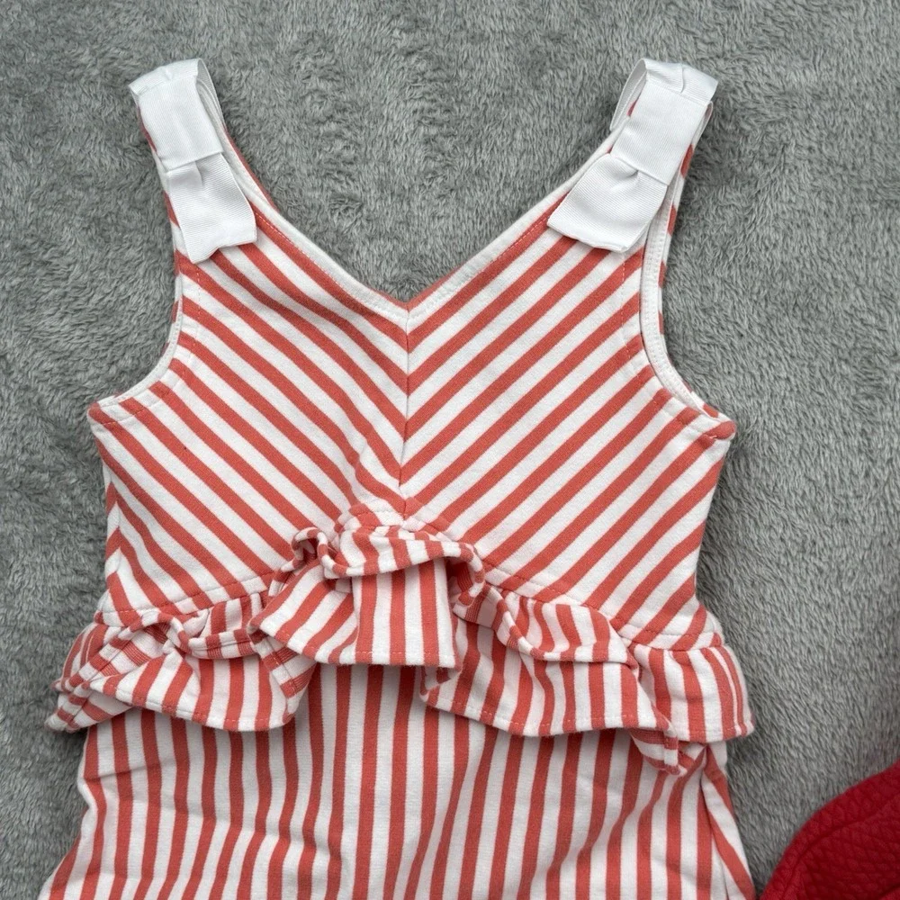 Janie and Jack Lot Size 4T Dress Romper Stripes Nautical Stripes USA Cute Girly‎